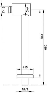 Держатель для верхнего душа Aquanet Round AF210-31R-S 245266 хром