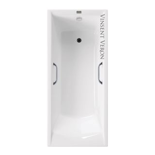 Ванна чугунная Vinsent Veron Devon VDV1707045H/VH0012CH с хромированными ручками 170х70 см