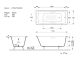 Ванна чугунная Vinsent Veron Devon VDV1757545H/E60327CH-AS с ручками хром 175х75 см
