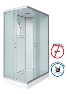 Душевая кабина Niagara NG-43085-14Q 100x80см серебро/матовое