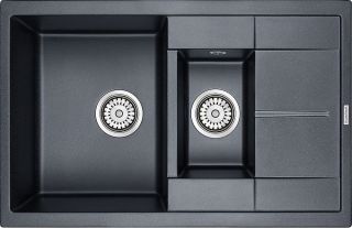 Мойка кухонная Paulmark Flugen PM237850-BLM чёрный металлик