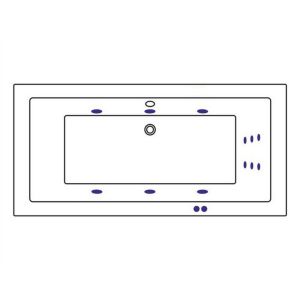 Гидромассажная ванна WHITECROSS Savia Duo 0103.170080.100.LINE.WH 170x80 Line белый