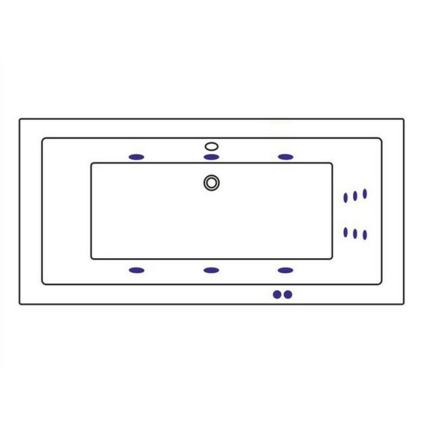 Гидромассажная ванна WHITECROSS Savia Duo 0103.170080.100.LINE.WH 170x80 Line белый