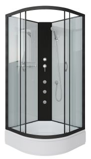 Душевая кабина Niagara NG-6703-14BKG с гидромассажем 80x80см чёрный/прозрачное