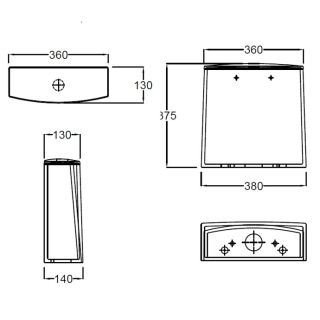 Сливной бачок Kludi Resa S 27WCTO2 серо-бежевый матовый