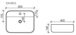 Раковина Ceramica Nova Element CN5015 50см белый Раковина Ceramica Nova Element CN5015 50см белый