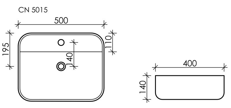 Раковина Ceramica Nova Element CN5015 50см белый Раковина Ceramica Nova Element CN5015 50см белый