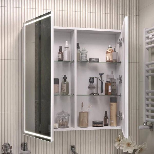 Зеркальный шкаф с подсветкой Vigo Geometry 221 80 см