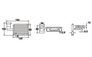 Мыльница Rose RG1604H чёрный