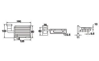 Мыльница Rose RG1604H чёрный Мыльница Rose RG1604H чёрный