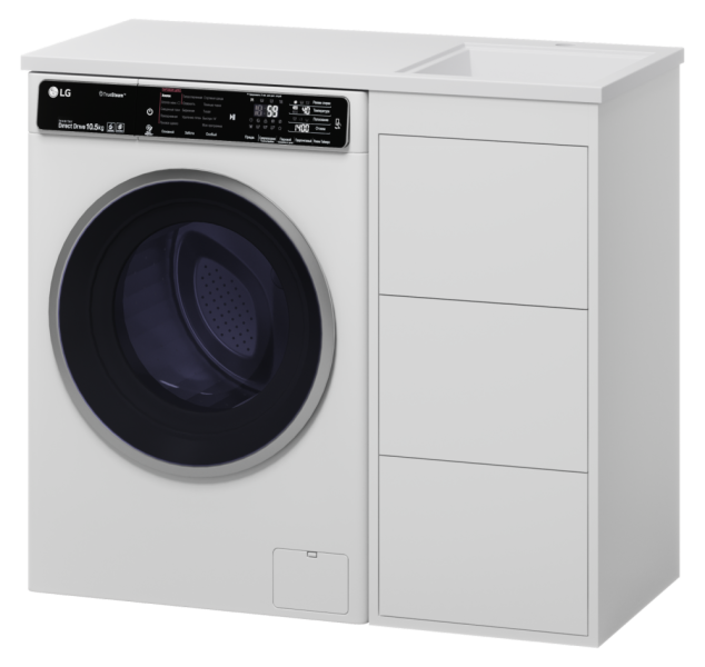 Напольная тумба под раковину Brevita Grafit УТ000015079 40 см белый