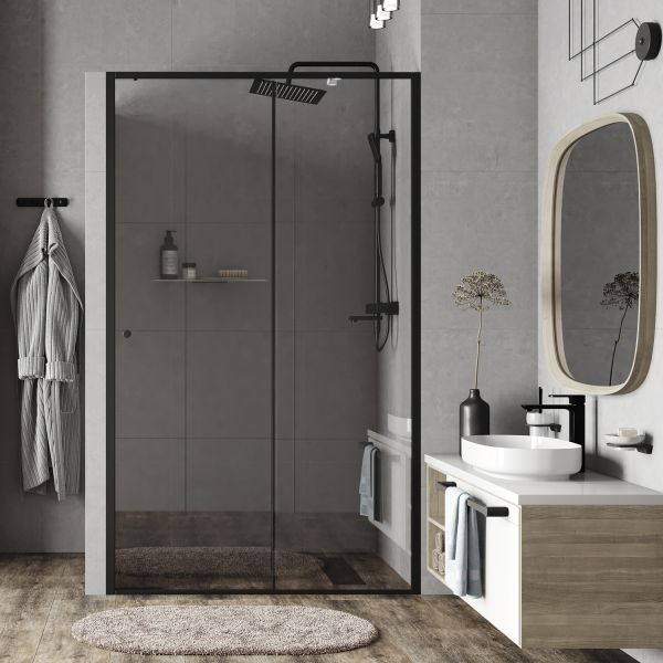 Душевая дверь Wasserkraft Dill 140x200см чёрный 61S31