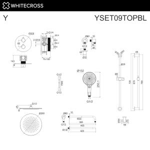 Душевой комплект термостатический WHITECROSS Y YSET09TOPCR хром
