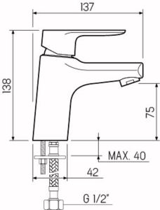 Смеситель для раковины РМС SL131-001 хром
