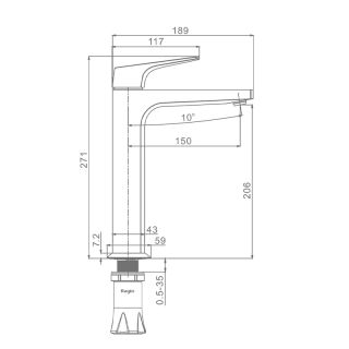 Смеситель для раковины Raglo R07.15.09 графит