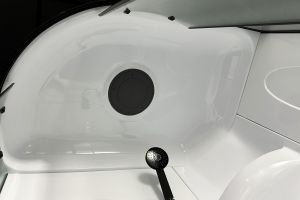 Душевая кабина Royal Bath RB8120BK1-M-L-BL Practic 120x80см чёрный профиль/матовое стекло