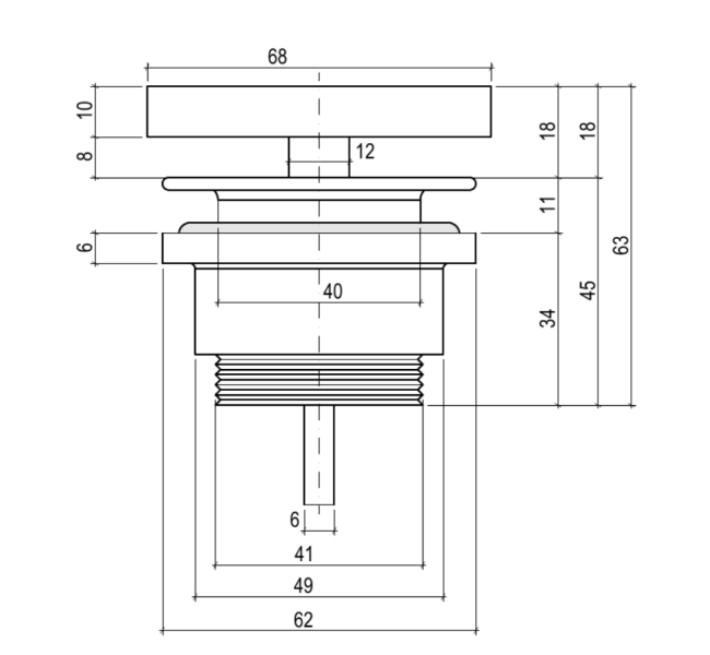 Донный клапан для раковины Salini S-Sense 16721WG D 602 белый глянцевый Донный клапан для раковины Salini S-Sense 16721WG D 602 белый глянцевый