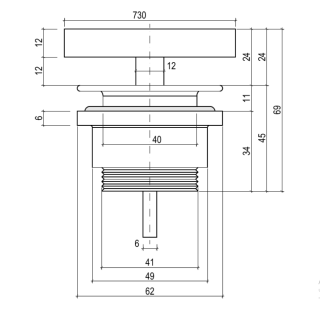 Донный клапан для раковины Salini S-Sense 16622WG D 604 белый глянцевый Донный клапан для раковины Salini S-Sense 16622WG D 604 белый глянцевый