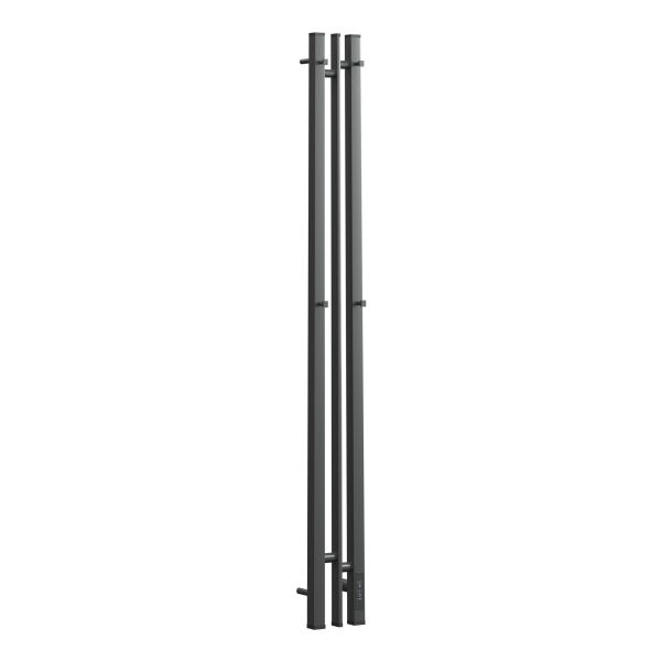 Полотенцесушитель электрический APEXTERMO Delta DL10111GF 1100x100 с крючками графит металлик