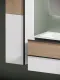 Подвесная тумба под раковину Sancos Delta DL100W 100см дуб светлый/белый