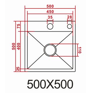 Кухонная мойка Azario Nicole AZB5050H 50 см чёрный соты