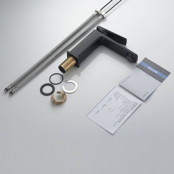 Смеситель для раковины Shevanik S8901H-1 чёрный