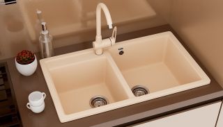 Смеситель для кухни Ulgran Classic U-006-328 бежевый Смеситель для кухни Ulgran Classic U-006-328 бежевый