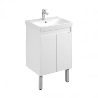 Тумба под раковину Aquaton Сканди 1A278801SD010 55 см белый глянцевый/белый матовый