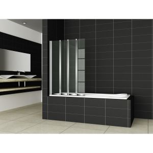Шторка на ванну Cezares PRATICO-V-4-100/140-P-Cr-L