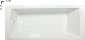 Акриловая ванна Ravak DOMINO PLUS C651R00000 180x80