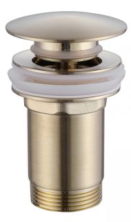 Донный клапан с переливом ABBER AF0010G золото матовое Донный клапан с переливом ABBER AF0010G золото матовое