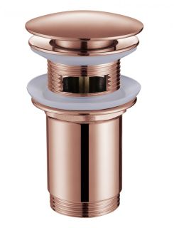 Донный клапан с переливом ABBER AF0010RG розовое золото Донный клапан с переливом ABBER AF0010RG розовое золото