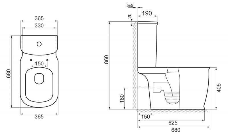 Бачок для унитаза BelBagno белый Prado BB10150T