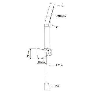 Душевая лейка Swedbe Hermes 5133B чёрный Душевая лейка Swedbe Hermes 5133B чёрный
