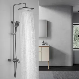 Душевая стойка Shevanik S6836T оружейная сталь