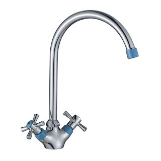 Смеситель для кухни Decoroom хром/синий DR51028-Blue Смеситель для кухни Decoroom хром/синий DR51028-Blue