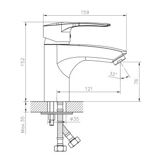 Смеситель для раковины Decoroom с гигиеническим душем хром DR70015 Смеситель для раковины Decoroom с гигиеническим душем хром DR70015