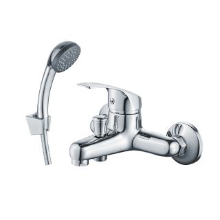 Смеситель для ванны Decoroom с ручным душем хром DR71035 Смеситель для ванны Decoroom с ручным душем хром DR71035