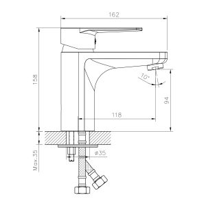 Смеситель для раковины Decoroom хром DR72011
