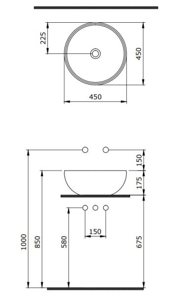 Раковина Berges Mascon 181072 45см жасмин матовый