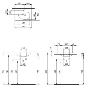 Раковина Berges Small 182008 45см белый