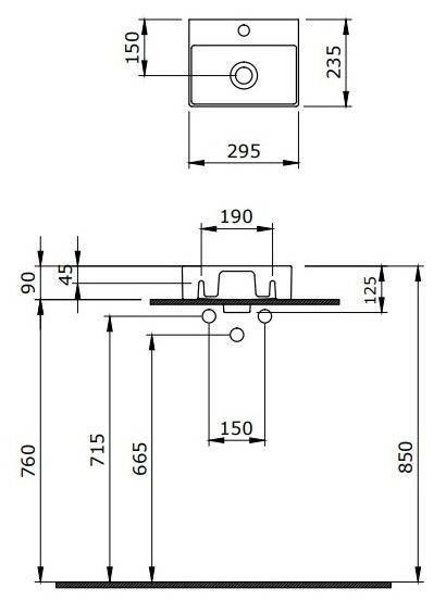 Раковина Berges Small 182012 29см белый