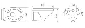Подвесной унитаз Berges Albit Rimless белый 082146 сиденье Optim SO микролифт быстросъёмное