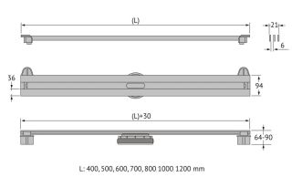 Душевой лоток Berges Super Slim 092055 100см золото Душевой лоток Berges Super Slim 092055 100см золото