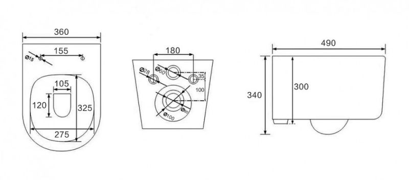 Комплект Berges 4в1 043306: инсталляция ATOM Line 410 кнопка чёрная SoftTouch унитаз VENTAS Rimless сидение дюропласт Ventas Slim SO