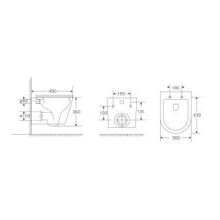 Комплект Berges 043372 инсталляция NOVUM 525 кнопка L5 унитаз VITA Rimless