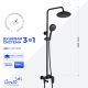 Душевая стойка Ceruttispa CT12075 чёрный матовый