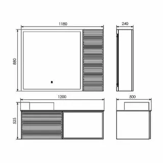 Тумба с раковиной Comforty Геленджик 00-00018719 120 см белый матовый Тумба с раковиной Comforty Геленджик 00-00018719 120 см белый матовый