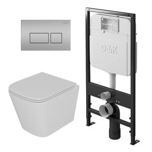 Комплект D&K DS1431603 инсталляция DI8055119 унитаз DT1436016 клавиша смыва DB1439002