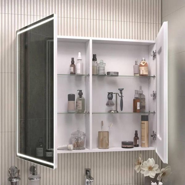 Зеркальный шкаф с подсветкой Vigo Geometry 222 100 см